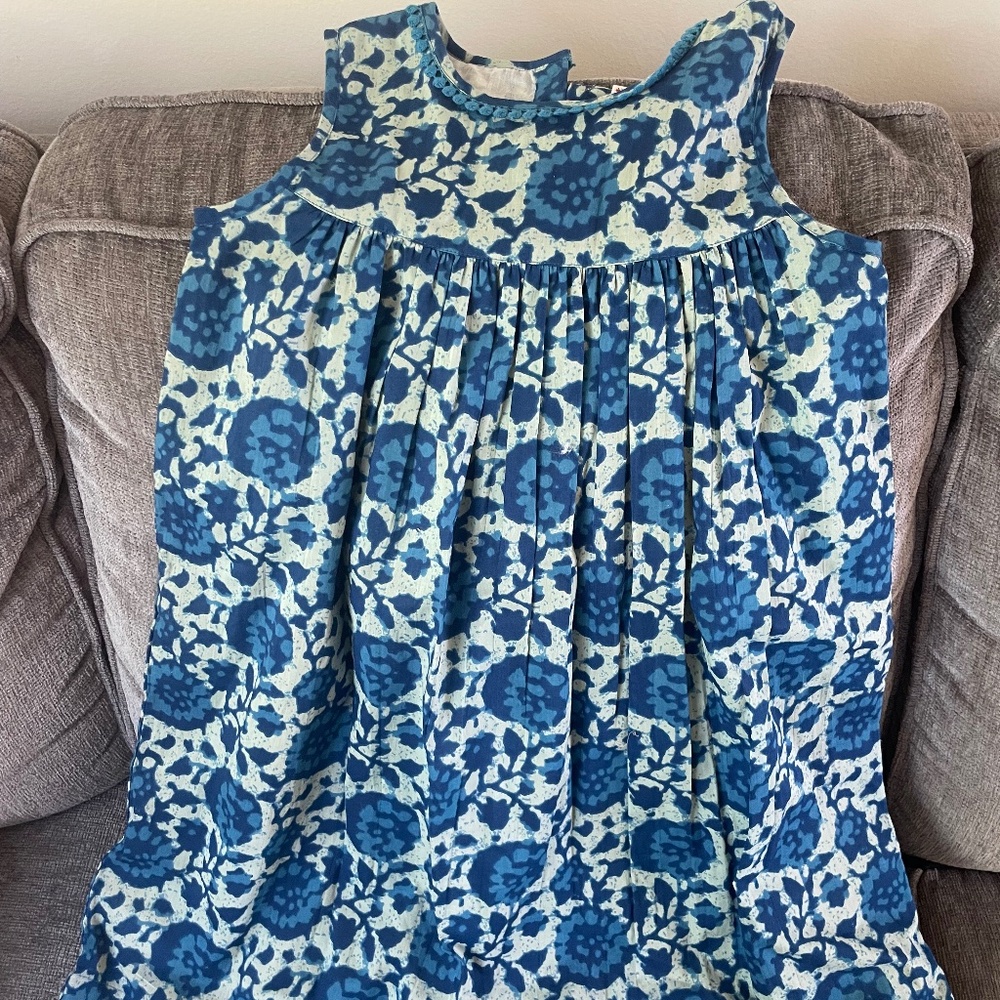Girls blue floral dress